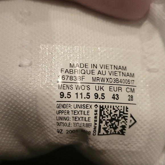 NEW! CONVERSE CHUCK TAYLOR ALL STAR unisex low top sneakers. - Picture 6 of 6